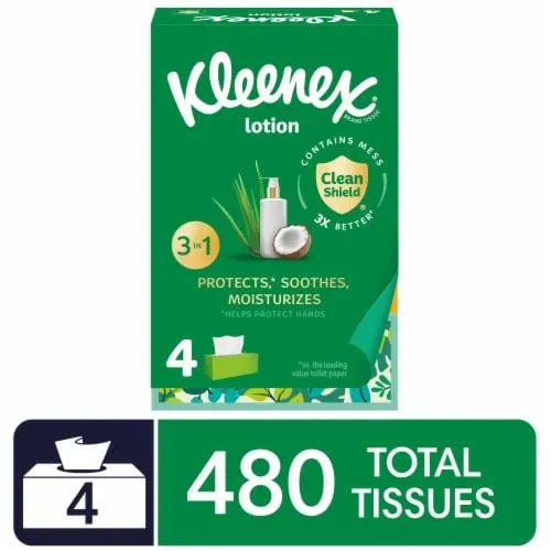 Kleenex Lotion 3-Ply Facial Tissues with Coconut Oil