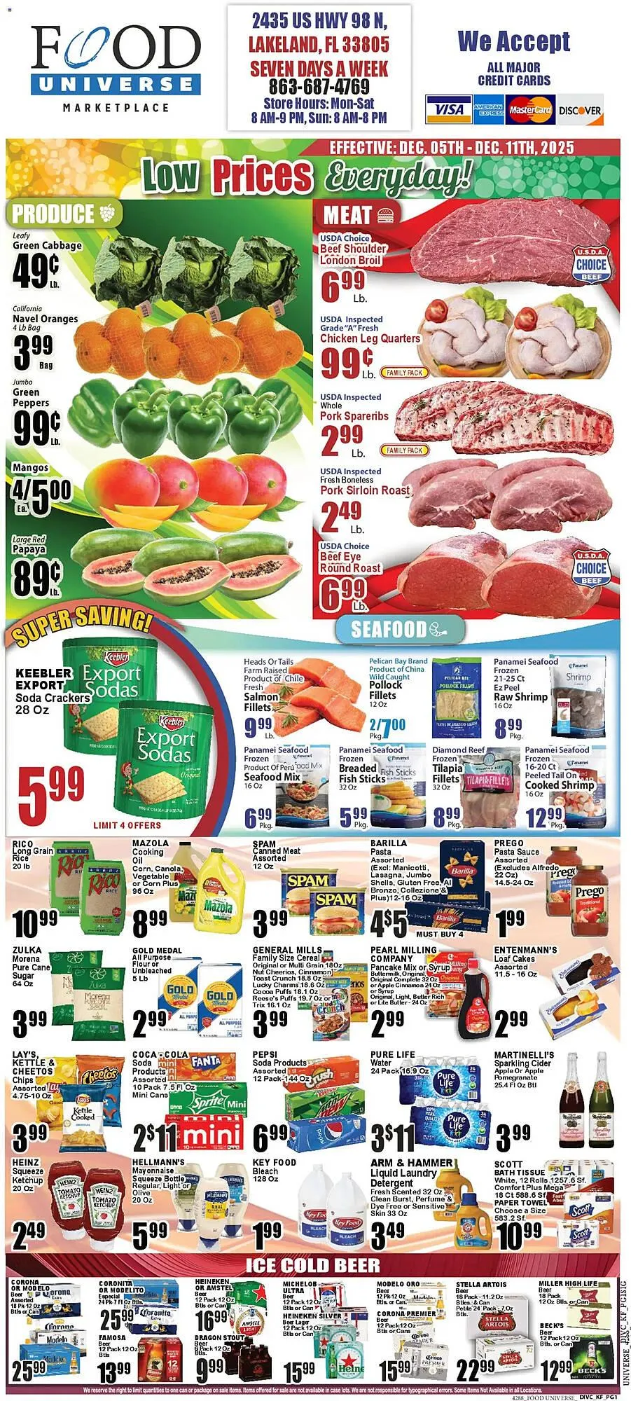 Weekly ad Food Universe circular from December 5 to December 12 2025 - Page 1