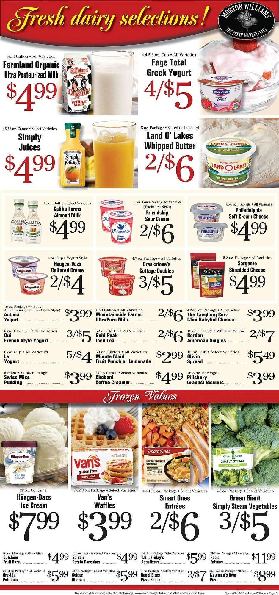 Weekly promotion Morton Williams weekly ad spanning from September 19 to September 25 2025 - Page 5 for Catalogue 365