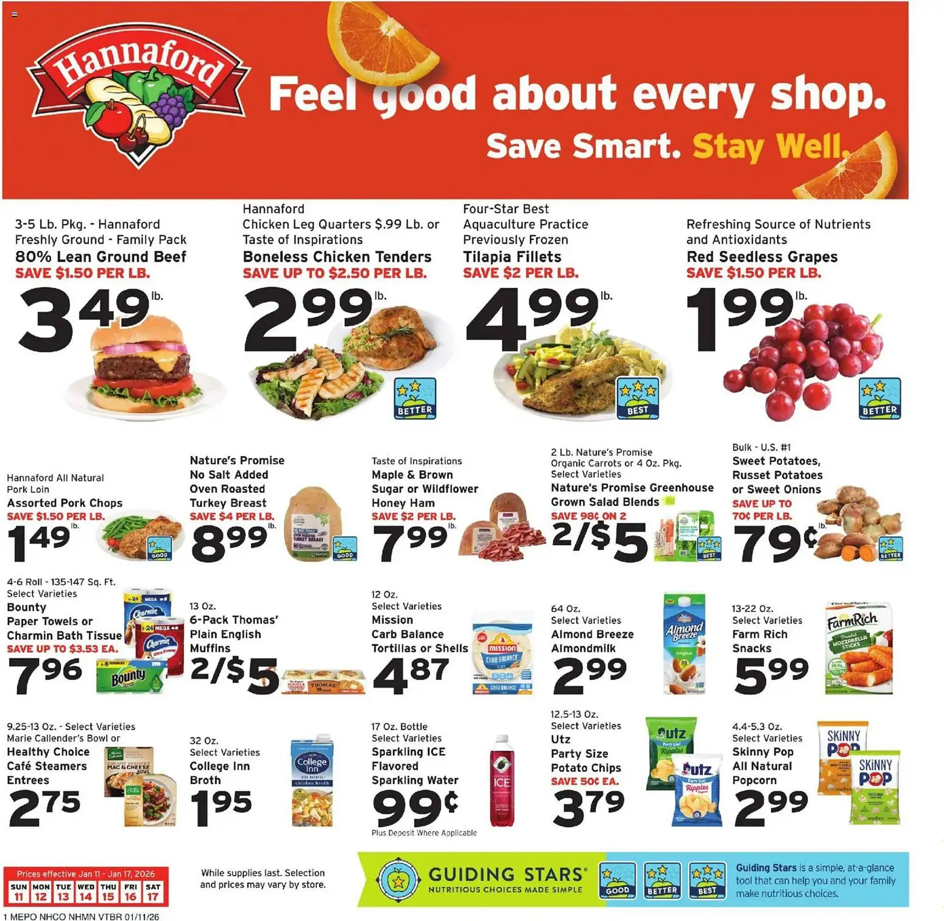 Weekly ad Hannaford flyer from January 11 to January 18 2026 - Page 1