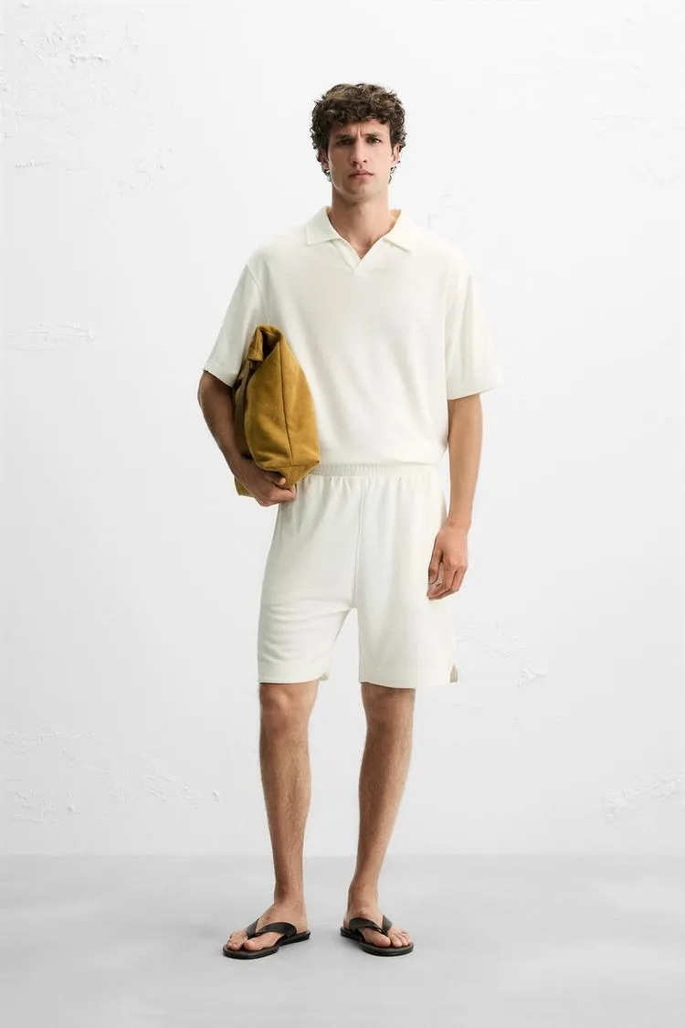 TEXTURED CHECKERED POLO SHIRT