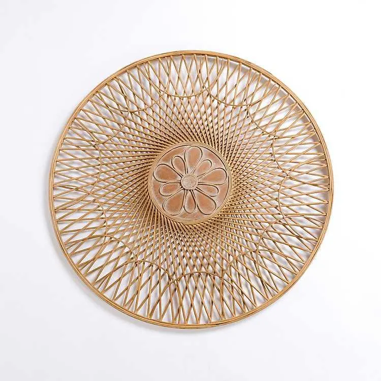 Kora Rattan and Bamboo Wall Plaque