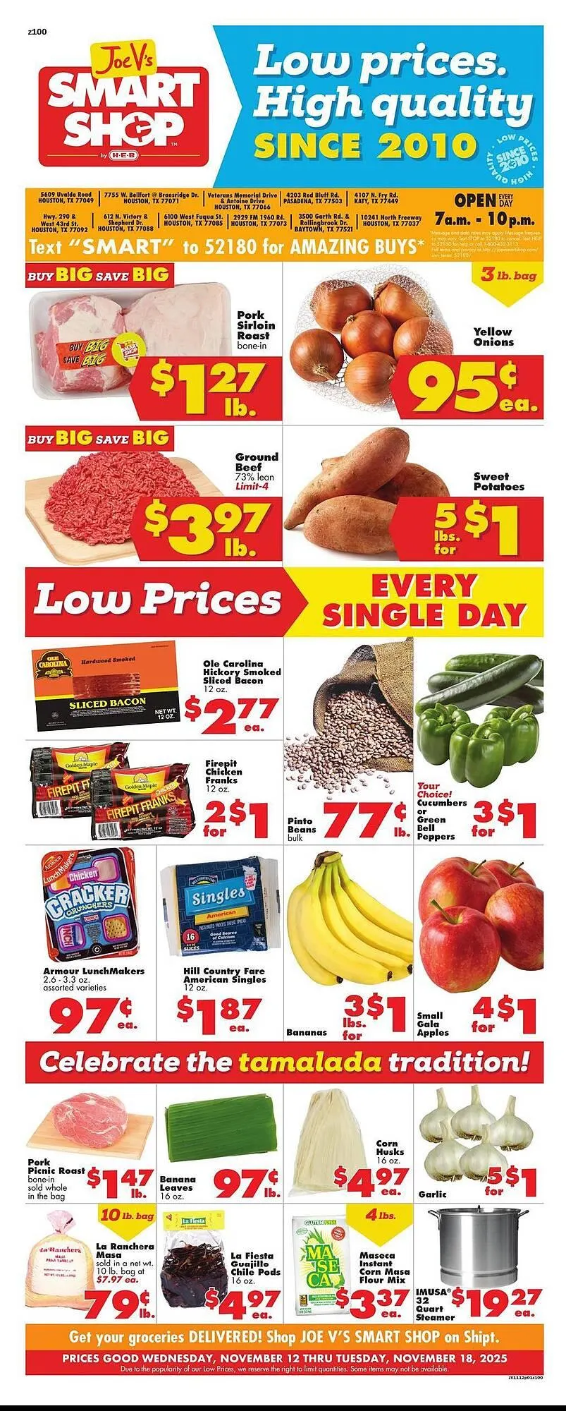 Weekly ad Joe V's Smart Shop weekly ad from November 12 to November 18 2025 - Page 1