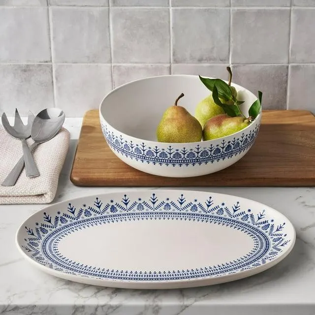 Member's Mark 2-Piece Stoneware Holiday Serveware Set