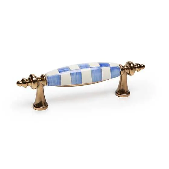 Royal Check Brass Drawer Pull