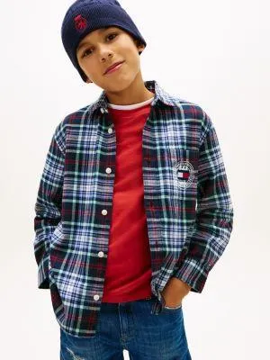 Kids' Plaid Park Logo Shirt