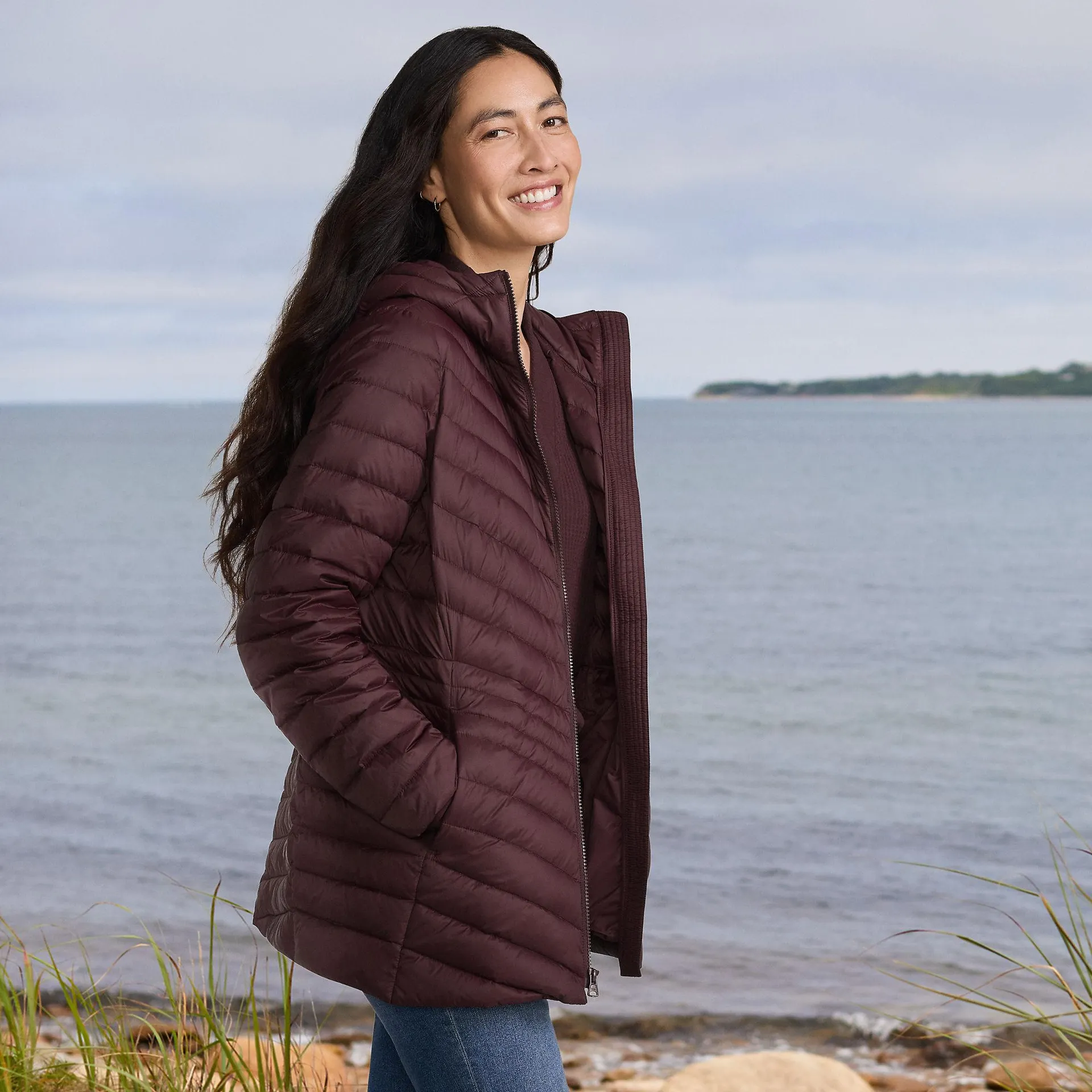 Wanderweight Packable Down Long Jacket