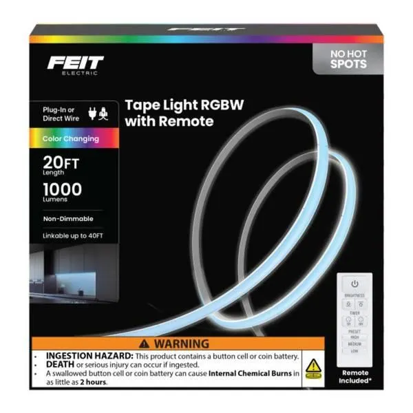 20-foot Chasing and Tunable White LED Tape Light