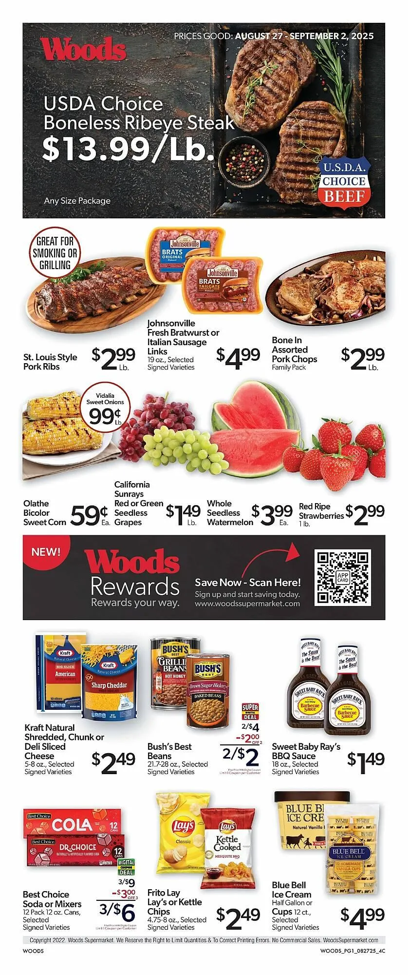 Weekly ad Woods Supermarket Weekly Ad from August 27 to September 2 2025 - Page 1