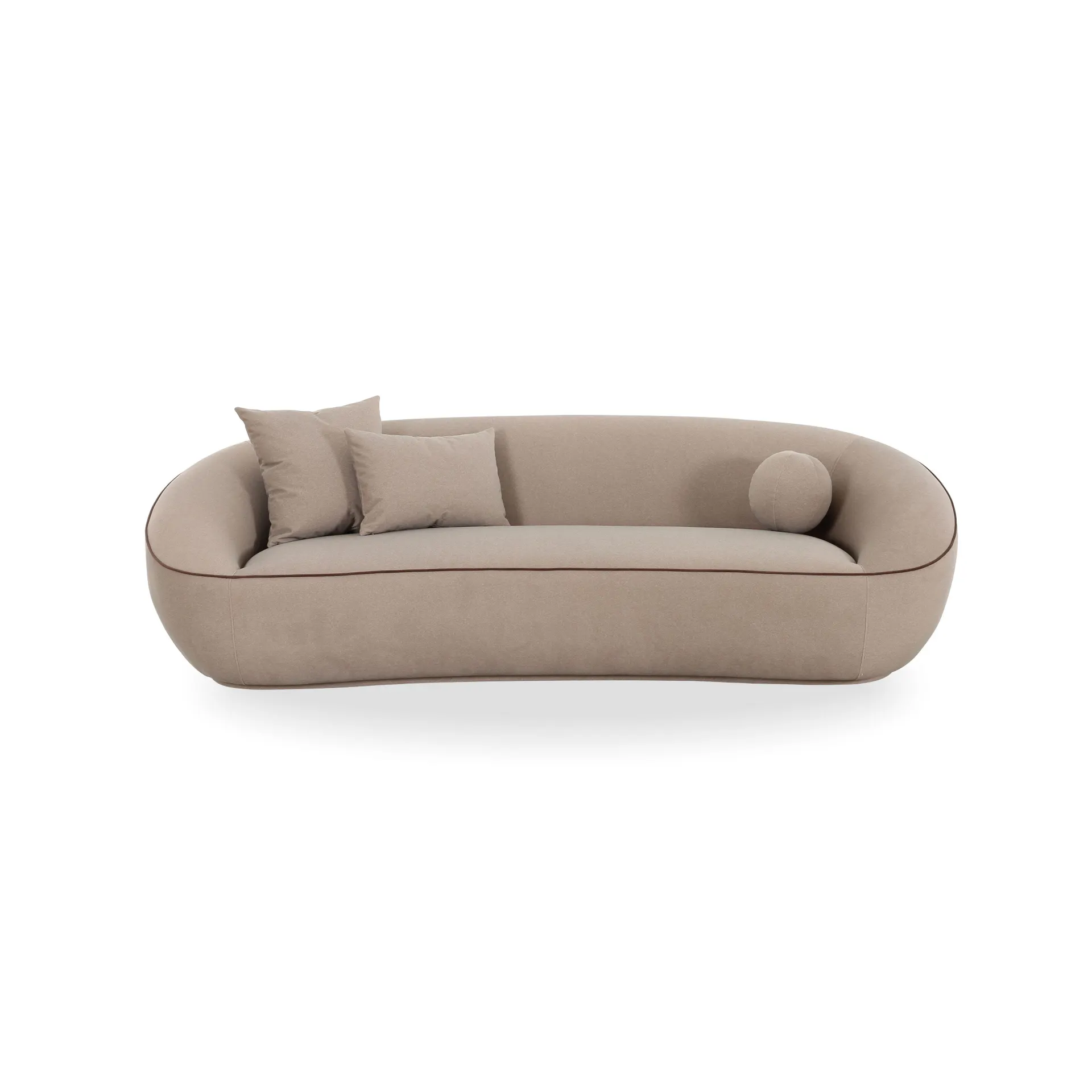 Jenny 98.5" Taupe Performance Faux Mohair Sofa