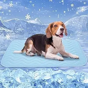 Summer Dog Cooling Mat,Washable Ice Silk Self Cool Pad for Small Medium Large Dogs and Cats, Indoor Outdoor Pet Sleeping Pad for Crate, Kennel, Bed, Sofa or Car Seats (36" x 23")