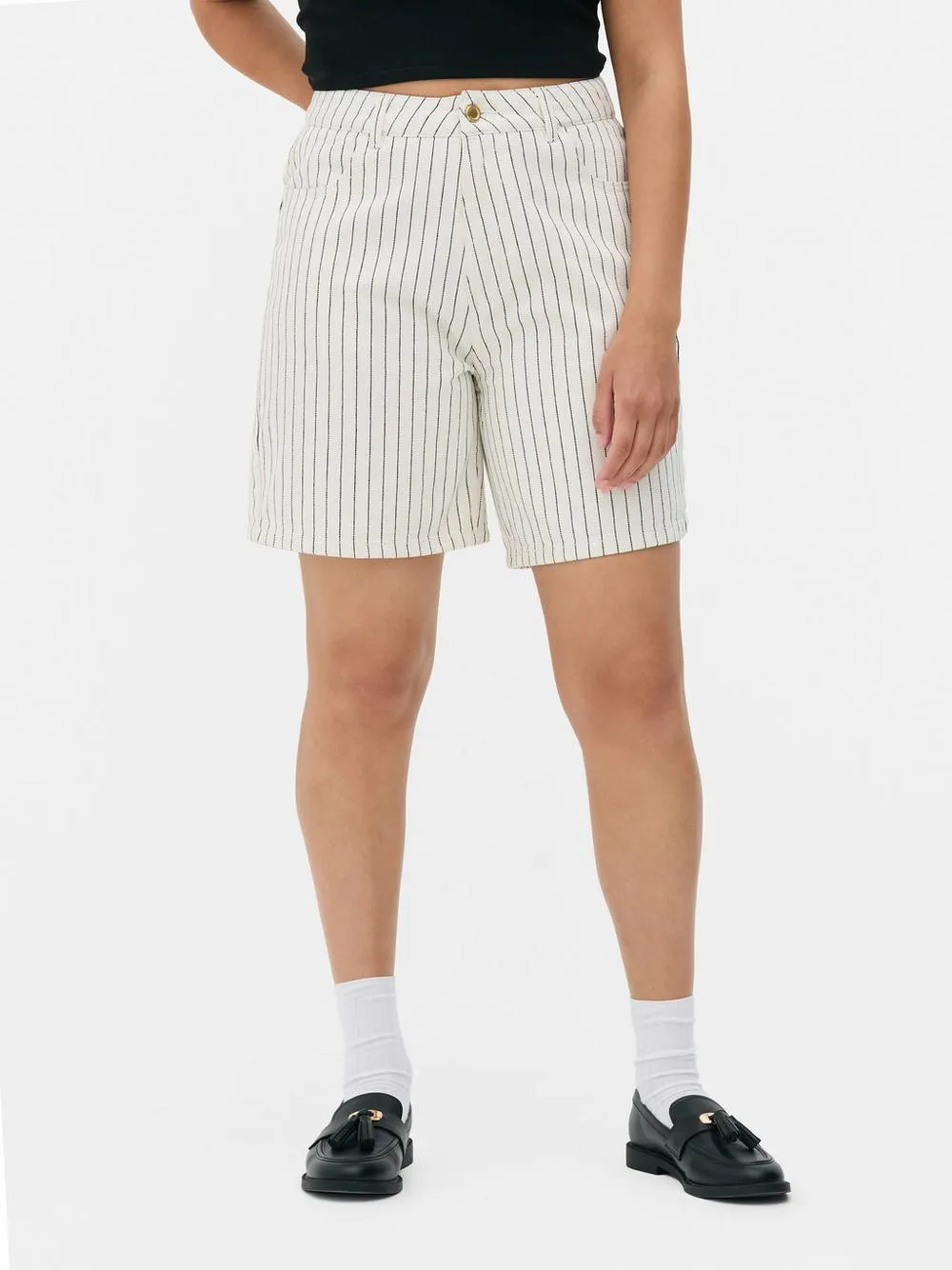 Striped Bermuda Shorts