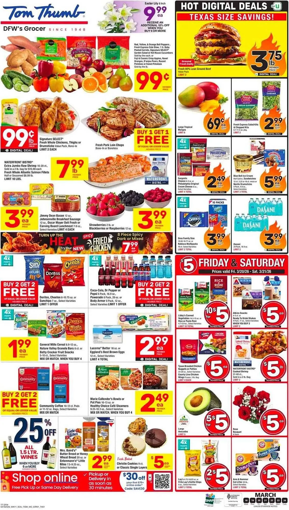Weekly ad Tom Thumb weekly ad from March 18 to March 24 2026 - Page 1
