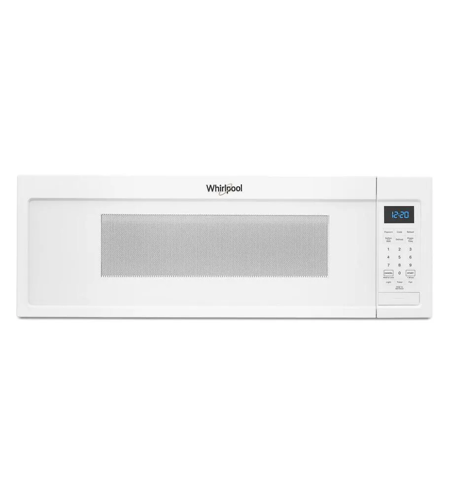 Whirlpool® 1.1 cu.ft. White Low Profile Over-the-Range Microwave