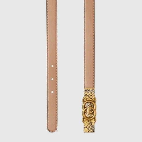 Thin belt with Interlocking G buckle