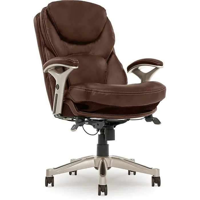 Serta Works Ergonomic Faux Leather Swivel Executive Chair with Back in Motion Technology,