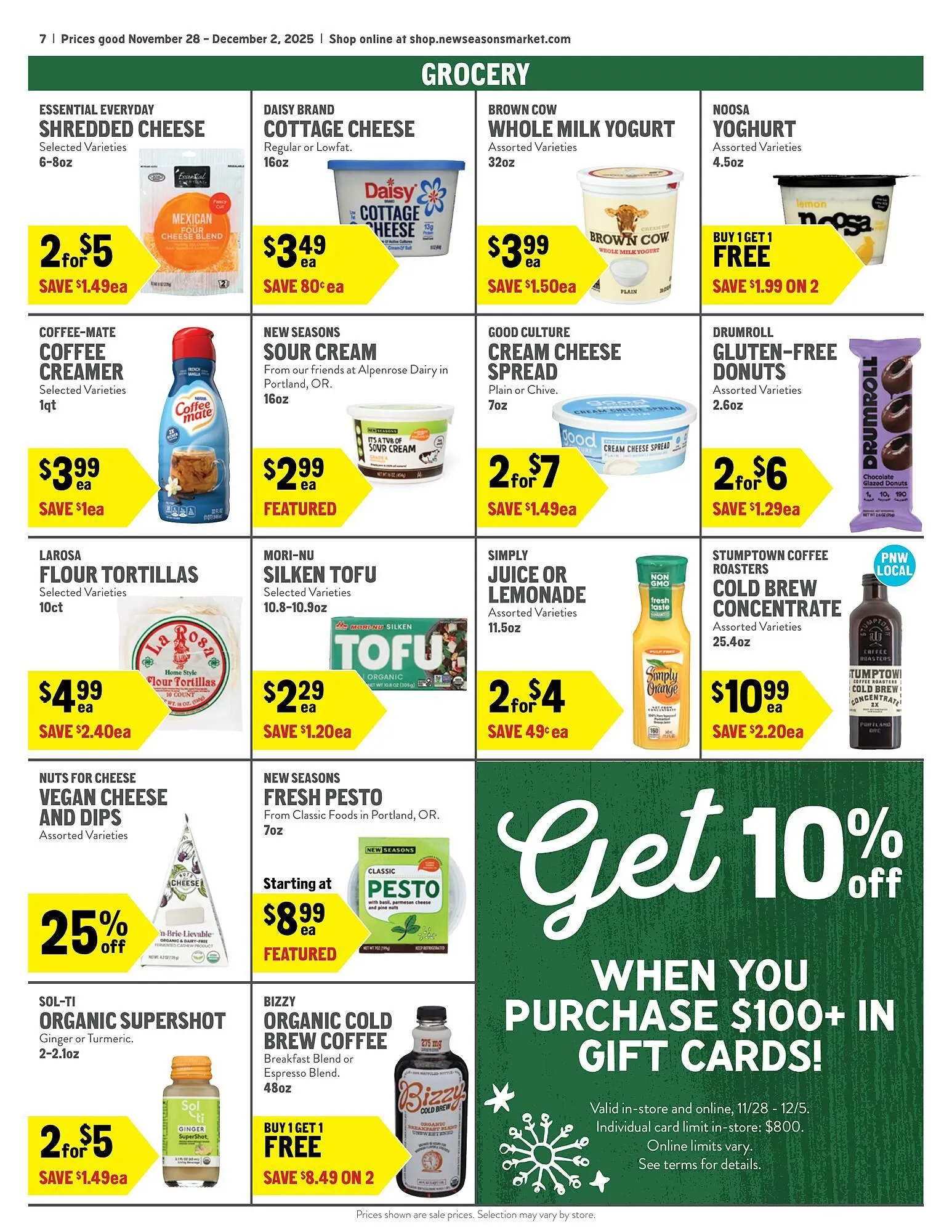 Weekly promotion New Seasons Market weekly ad spanning from November 28 to December 2 2025 - Page 7 for Catalogue 365