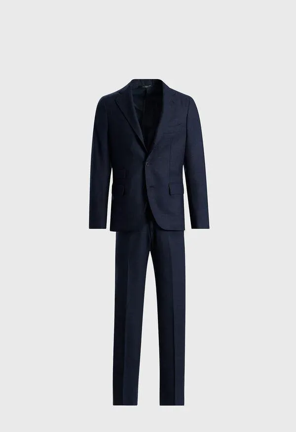 Tonal Plaid Three-Button Wool Suit