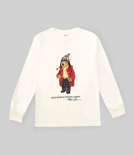Little Boys 2T-7 Long-Sleeve Polo Bear Jersey T-Shirt