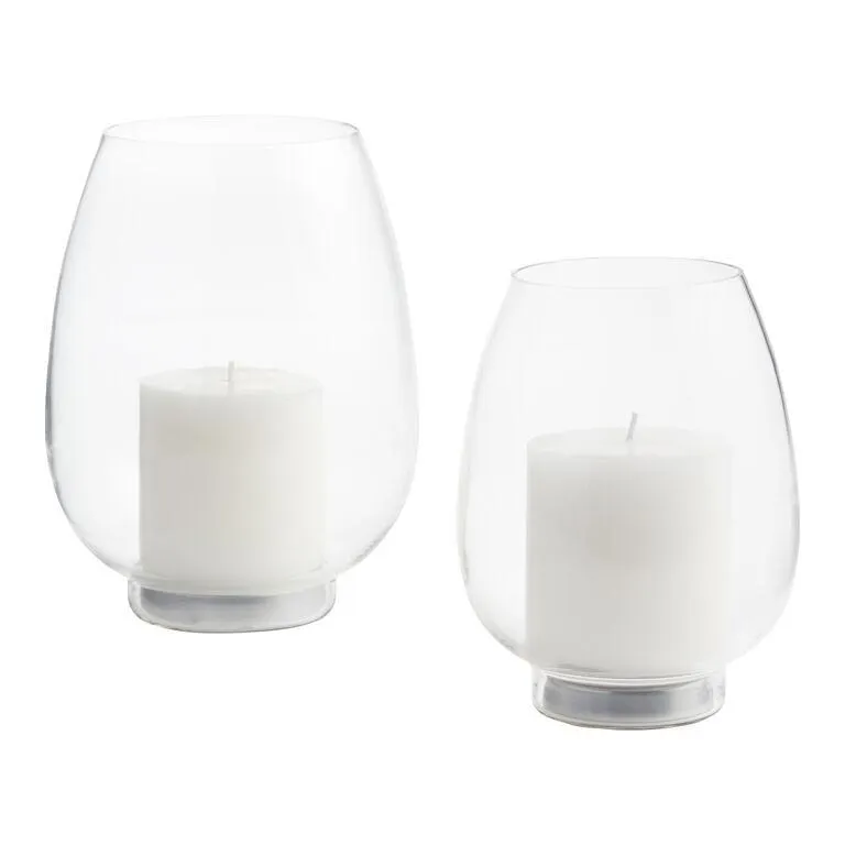 Glass Tulip Hurricane Candle Holder