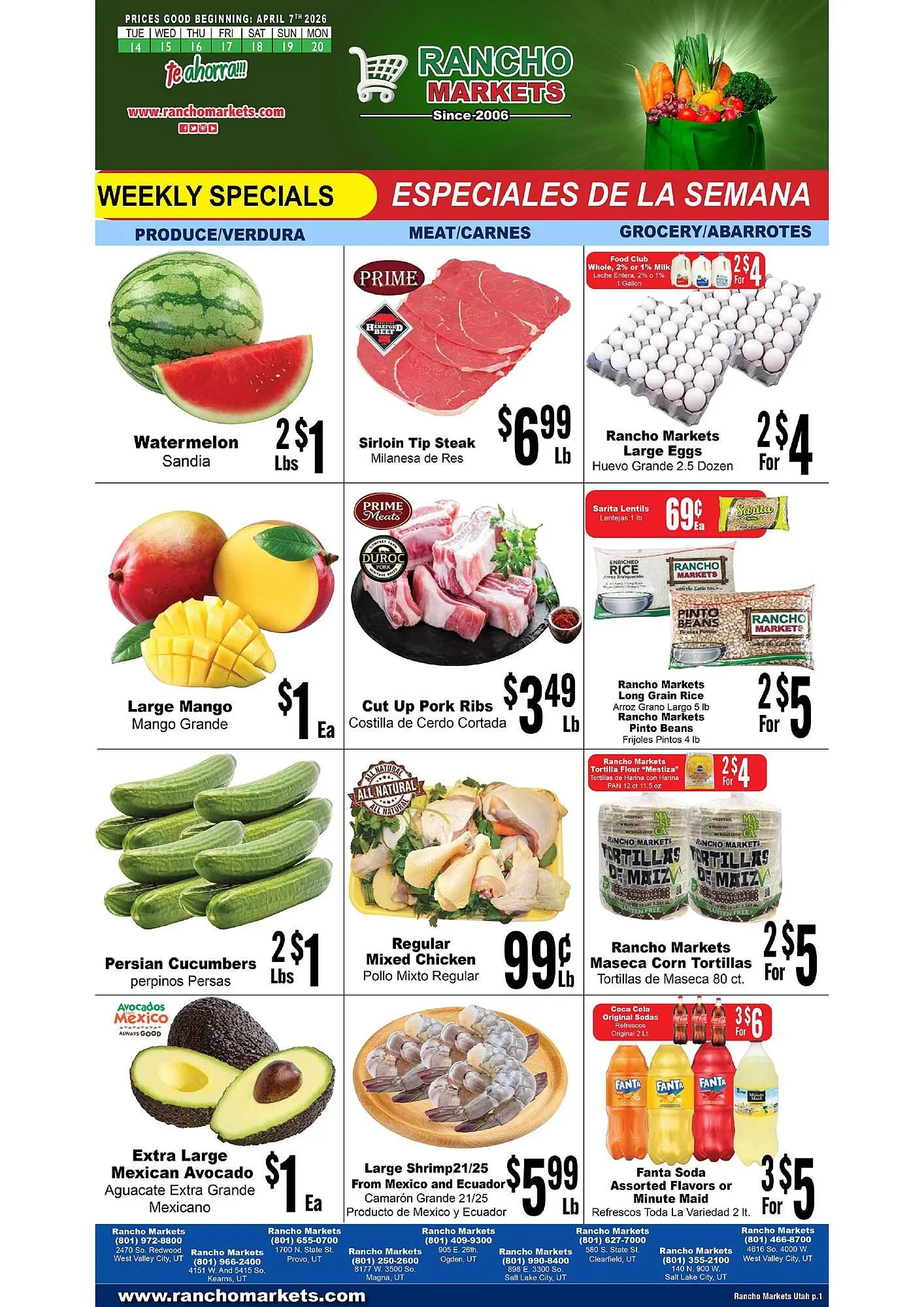 Rancho Markets weekly ad - 1