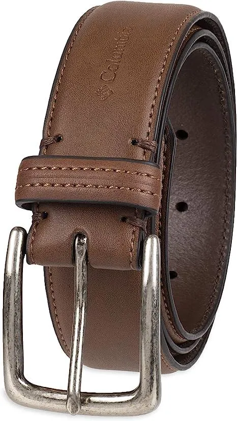 Columbia Men’s Trinity Logo Everyday Casual Dress Belt, Regular and Big and Tall Sizing