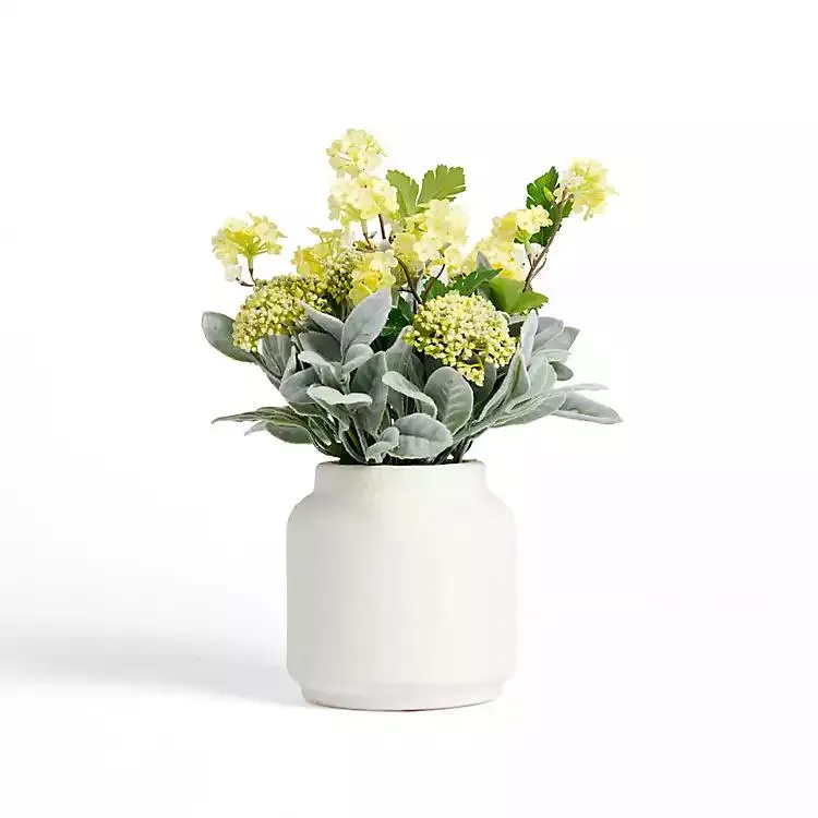 Lambs Ear and Yellow Floral Mix Arrangement