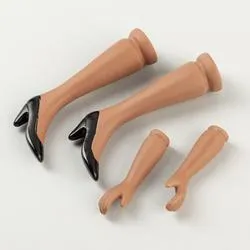 Porcelain African American Hands and Legs - True Vintage (1 set)