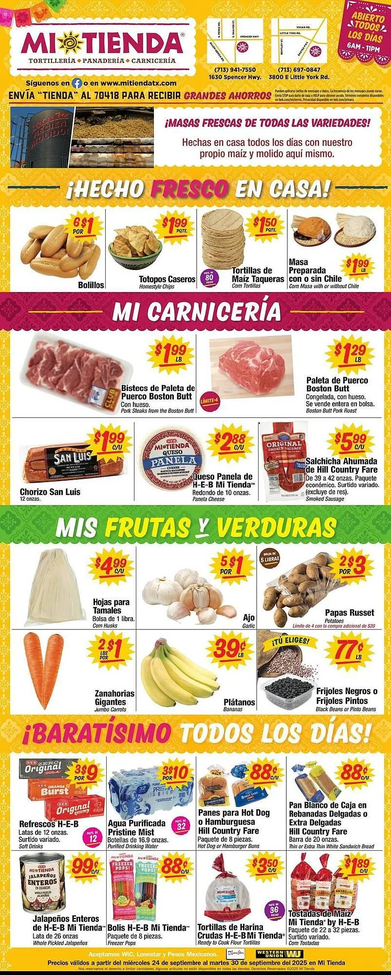 Weekly ad Mi Tienda weekly ad from September 24 to September 30 2025 - Page 1