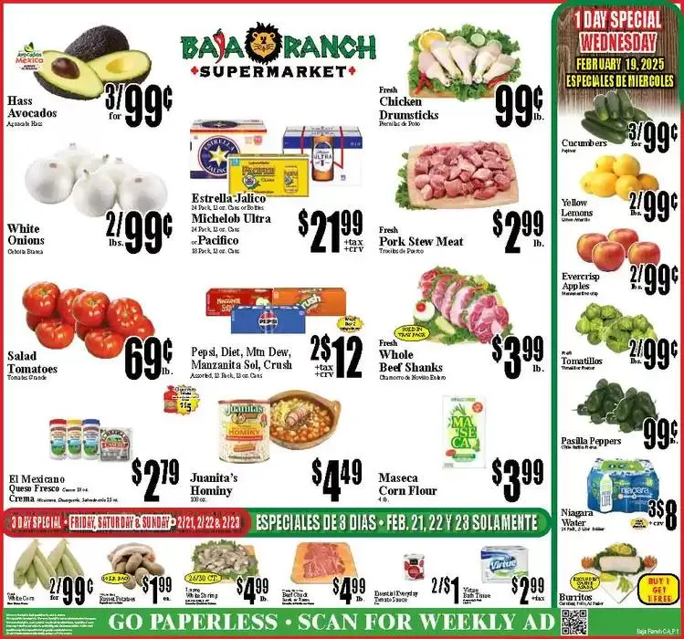 Weekly ad Baja Ranch weekly ad from February 19 to February 25 2025 - Page 1