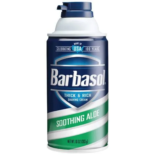Barbasol® shaving cream, soothing aloe