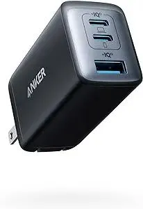 Anker USB C Charger(Nano II 65W), PPS 3-Port Fast Compact Foldable Wall Charger for MacBook Pro/Air, iPad Pro, Galaxy S20, Dell XPS 13, Note 20/10+, iPhone 17/17 Pro, Steam Deck, and More
