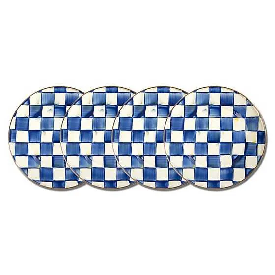 Royal Check Chargers, Set of 4