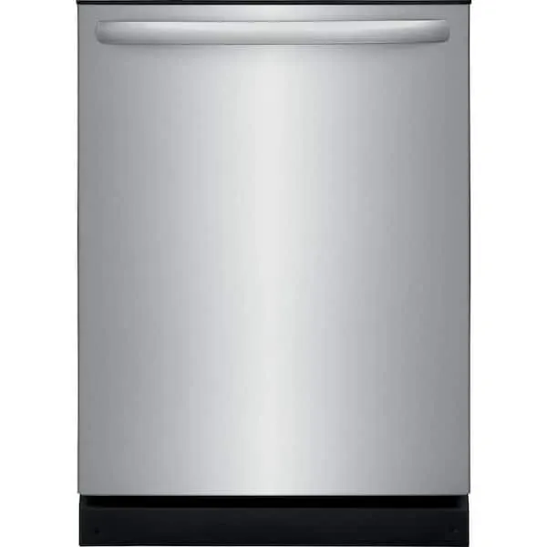 24 in Top Control Built in Tall Tub Dishwasher with Plastic Tub in Stainless Steel with 4-cycles