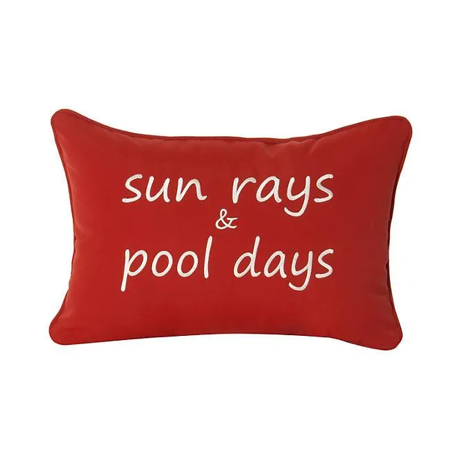 Peak Season Decorative Accent Pillow with Sunbrella Fabric, 14" x 20"