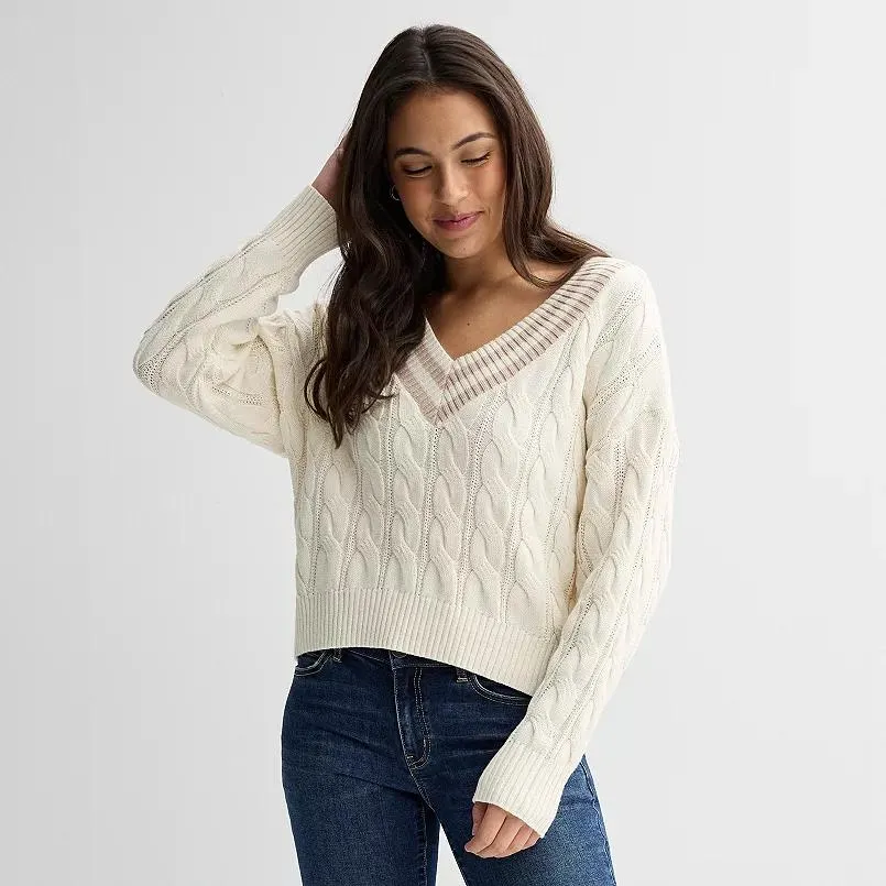 Juniors'' Pink Republic Varsity Pullover