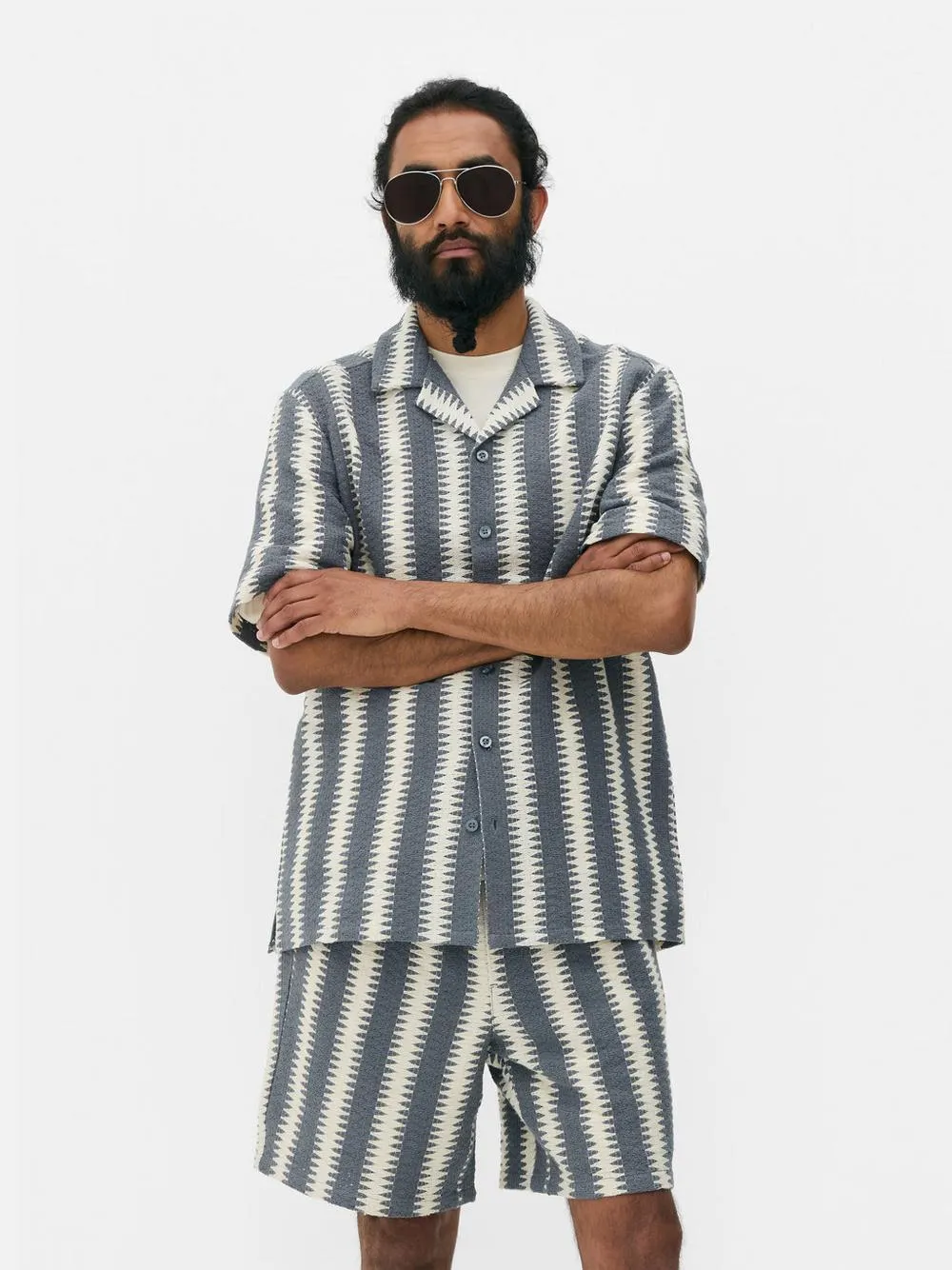 Crochet Striped Shirt