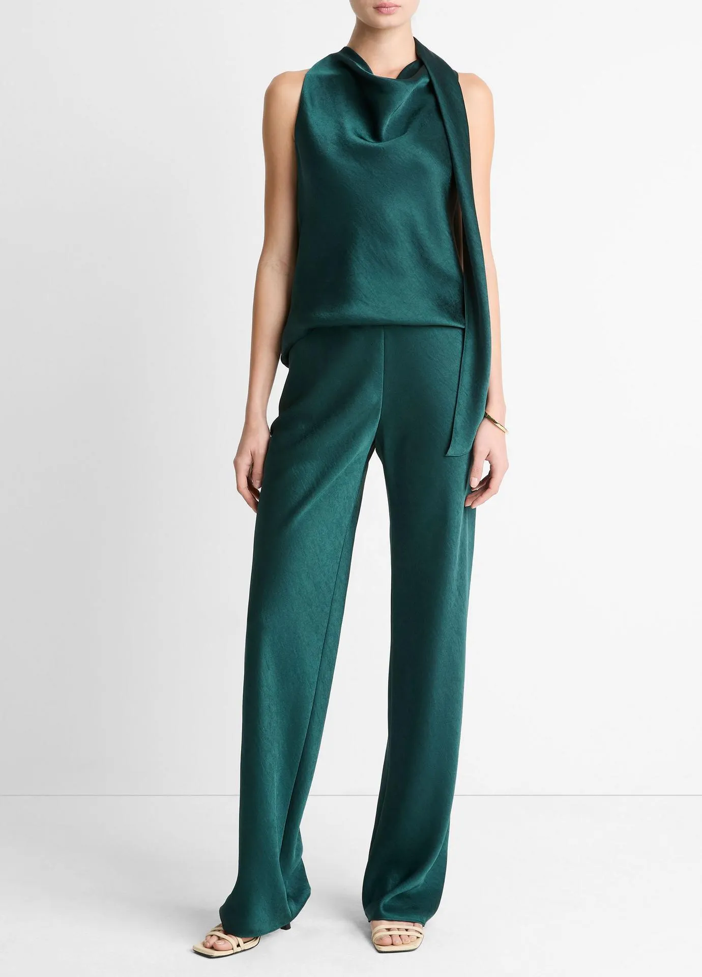 Fluid Satin Bias Pant