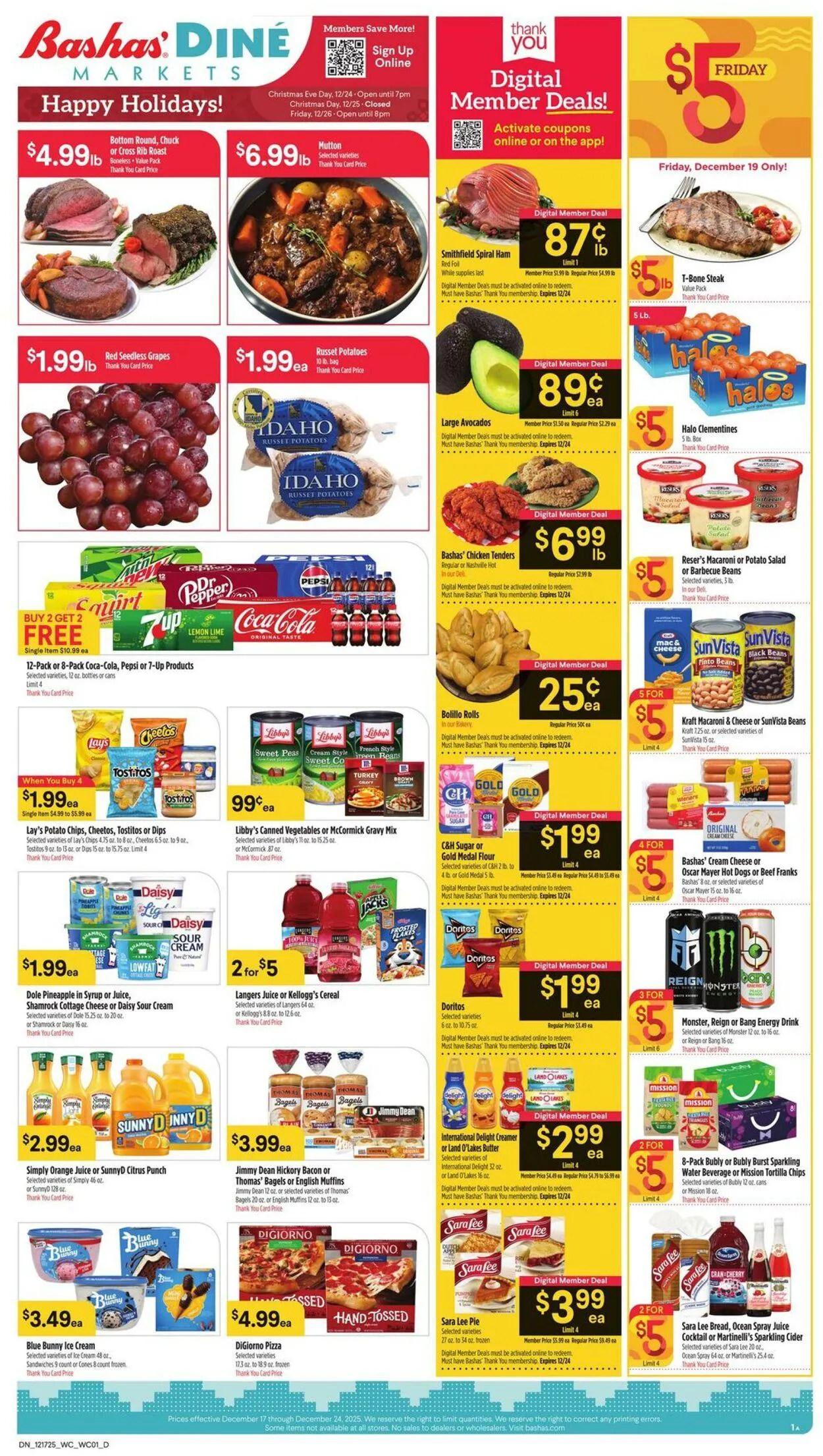 Weekly ad Bashas Current weekly ad from December 17 to December 23 2025 - Page 1