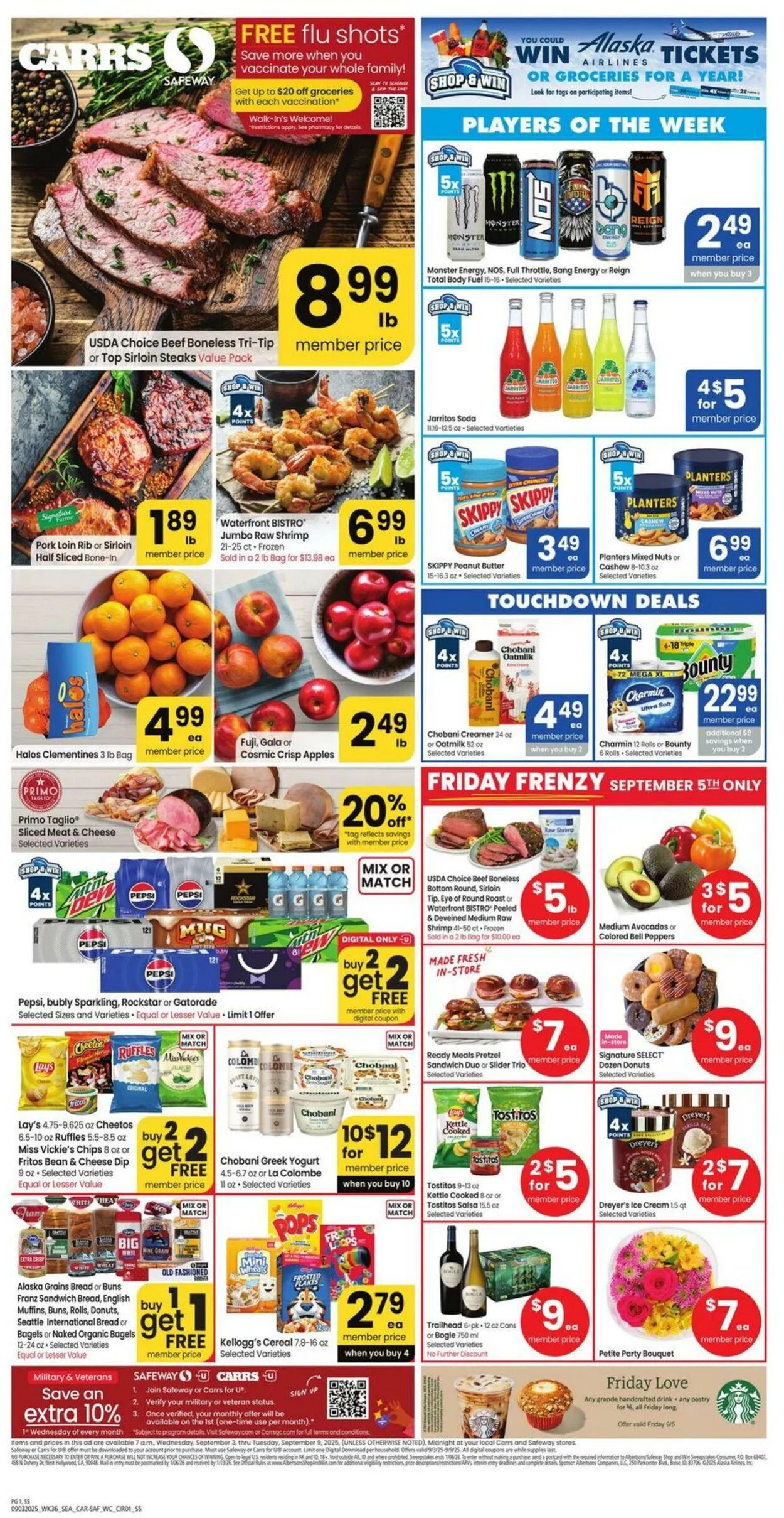 Weekly ad Carrs from September 3 to September 9 2025 - Page 1
