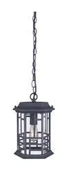 Canarm Inc. Chantry Matte Black 1 Light Outdoor Pendant