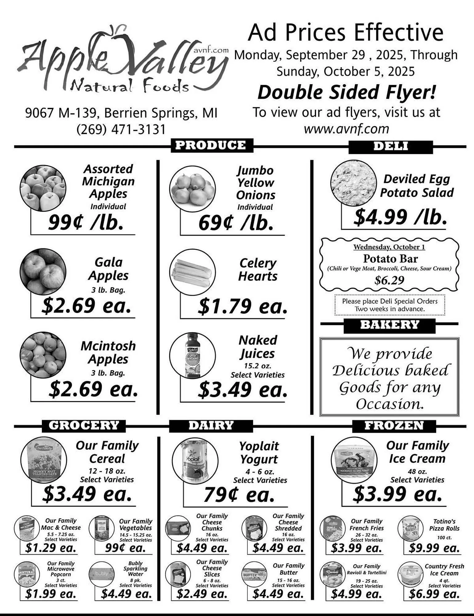 Weekly ad Apple Valley Natural Foods weekly ad from September 29 to October 5 2025 - Page 1