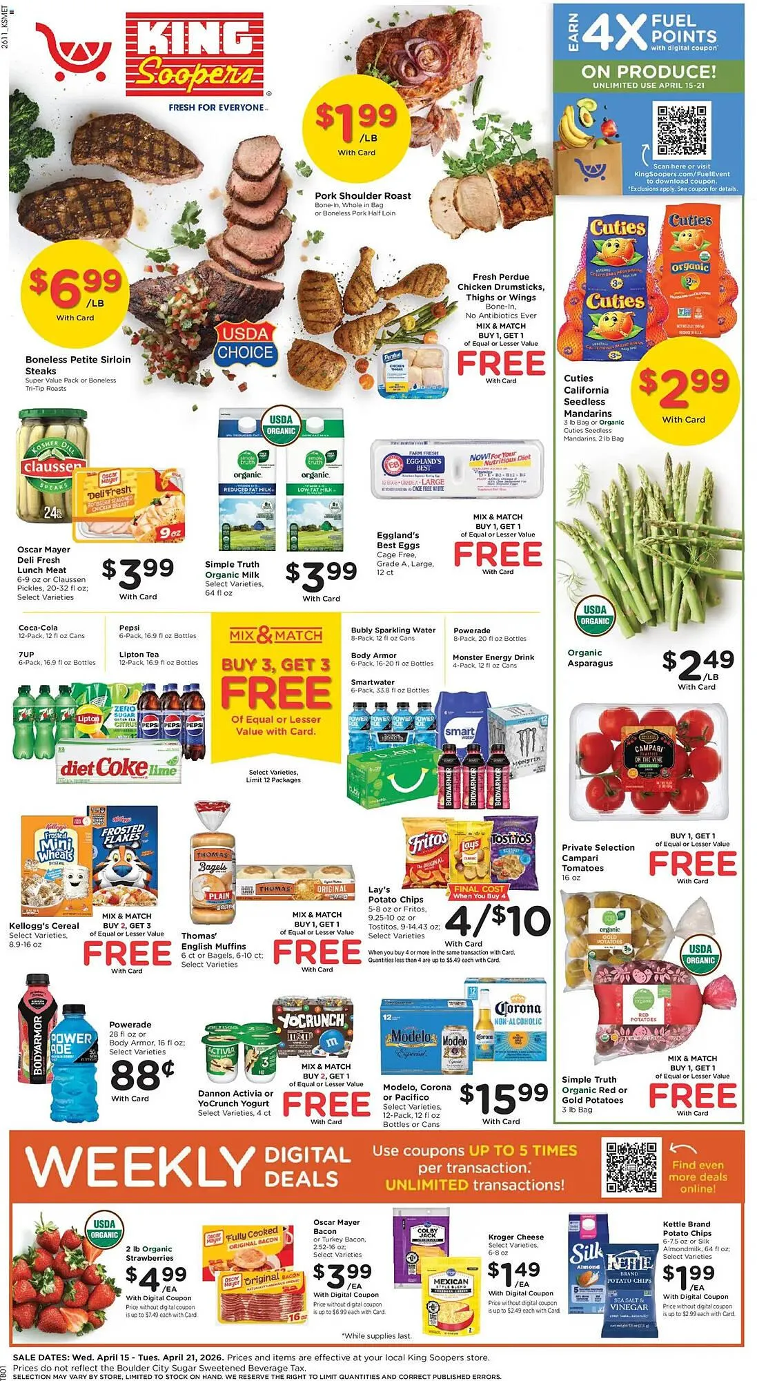 Weekly ad King Soopers weekly ad from April 15 to April 21 2026 - Page 1