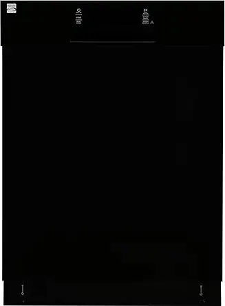 Kenmore 24" Built-in Stainless Steel Tub Dishwasher EasyFlex 3rd, SmartWash, UltraWash Plus, TurboDry, and MoreSpace Adjustable Rack, Energy Star Certified, Black