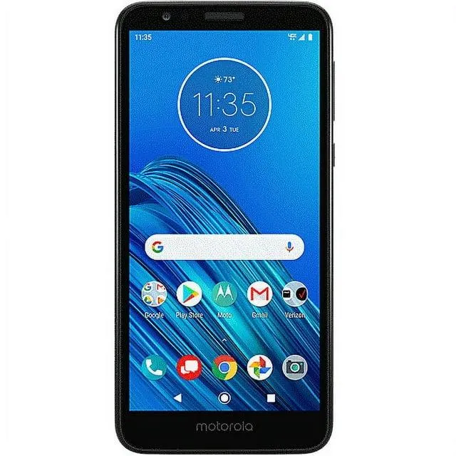 Restored Motorola MOTXT20051 Moto E6 5.5" SmartPhone, Octacore 1.4 GHz CortexA53, 16 GB Internal Storage, 2 GB Ram, 13 MP Rear Camera, Android 9.0 Pie, Starry Black Verizon (Refurbished)