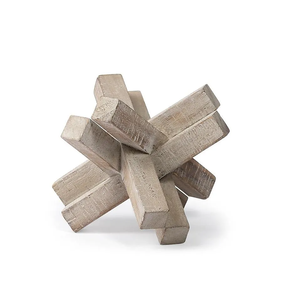 Mercana Brown Wood Industrial Decorative object