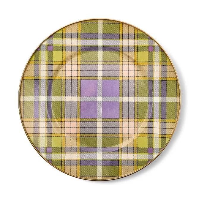 Tartan Violet Dinner Plate