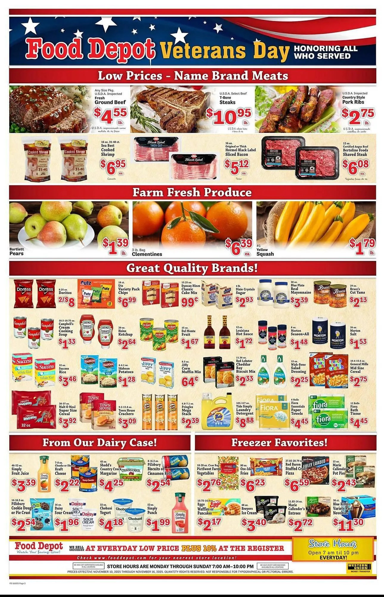 Weekly promotion Food Depot weekly ad spanning from November 10 to November 16 2025 - Page 2 for Catalogue 365