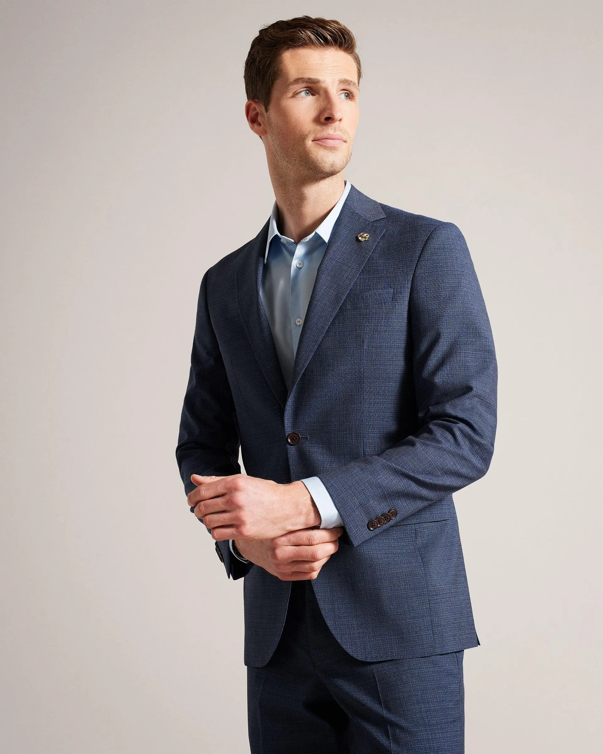 Navy Tweedy Suit Jacket