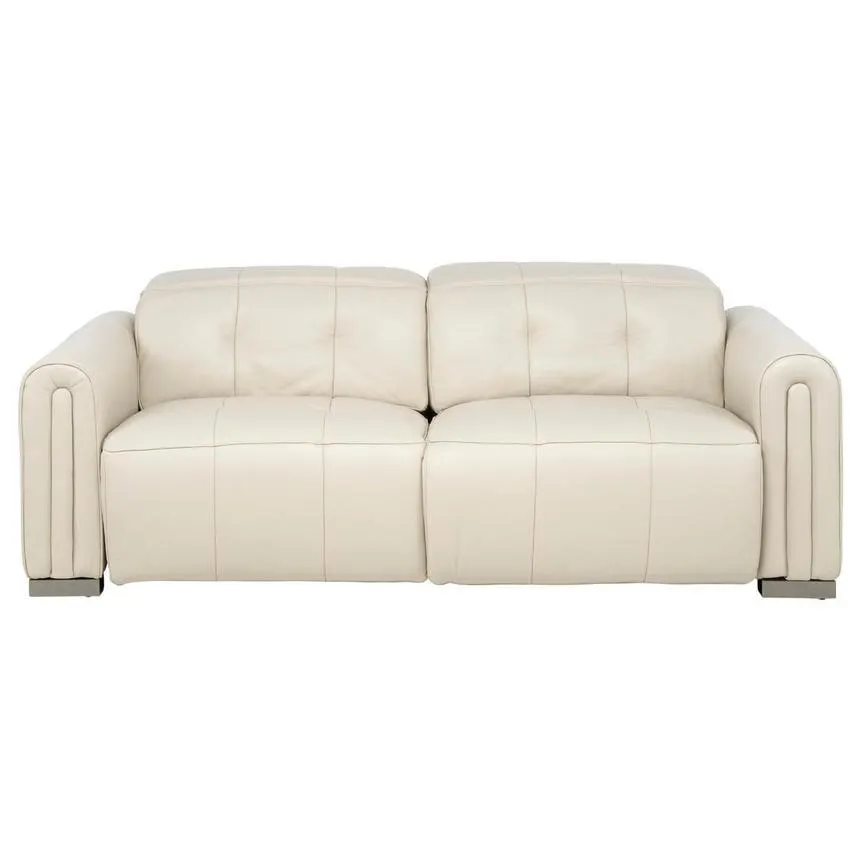 Dolomite Cream 2.0 Power Motion Leather Sofa